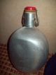 Alte Trinkflasche Feldflasche Bügelverschluß Aluminium Militärisch Jagd Gefertigt nach 1945 Bild 6
