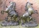 Rossebändiger Paar Figuren / Skulptur Bronze 2.  H.  19.  Jhdt.  Nach Guillaume Coustou Bronze Bild 2