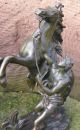Rossebändiger Paar Figuren / Skulptur Bronze 2.  H.  19.  Jhdt.  Nach Guillaume Coustou Bronze Bild 7