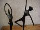 Alte Skulptur Zwei Tänzerinnen Aus Bronze Antik Schwer Rar - Dachbodenfund Bronze Bild 3