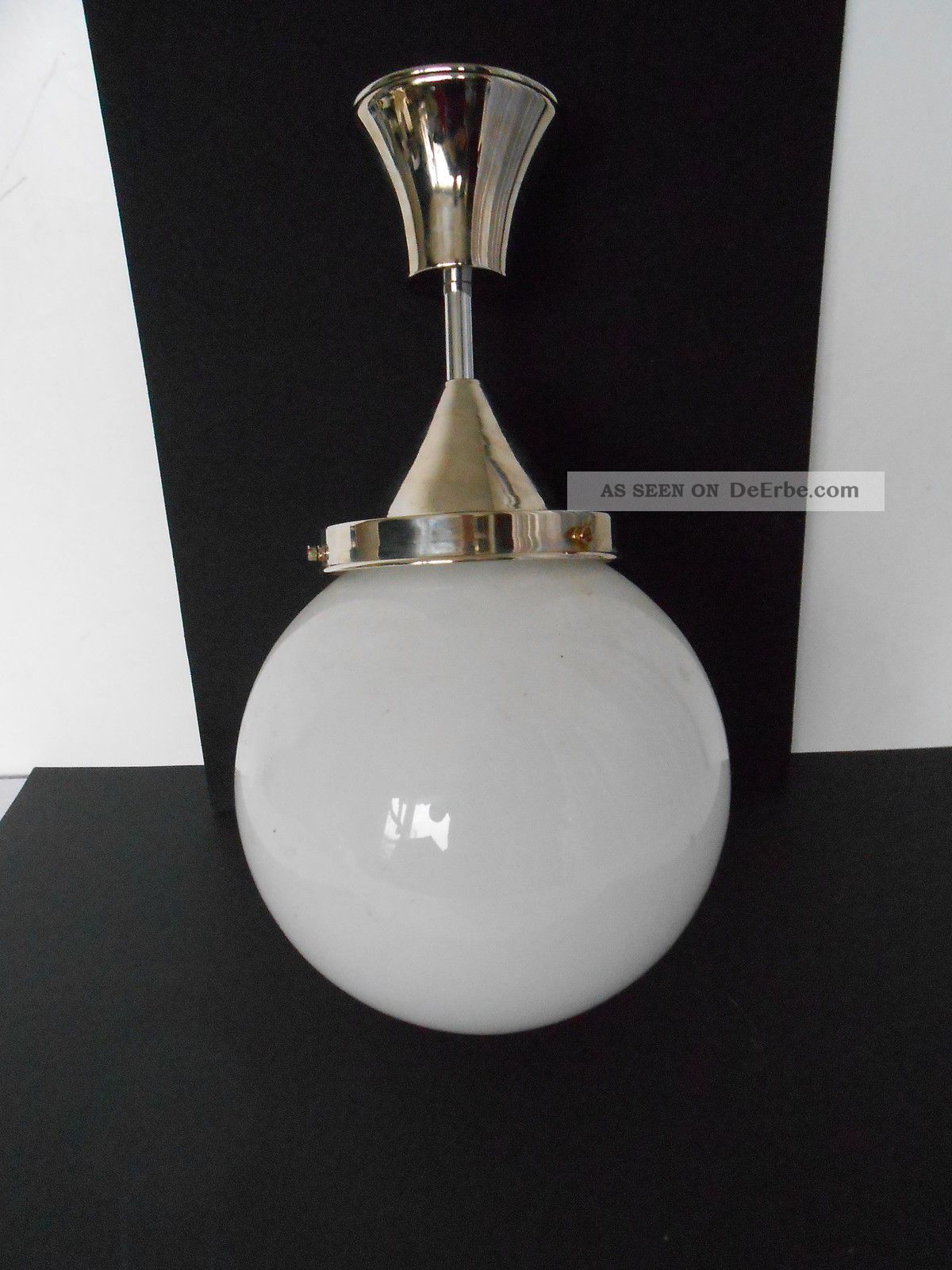 Art Deco Bauhaus - Stil Kugellampe - Aufhängung Chrom Deckenlampe Lampe Looft Bronze Bild