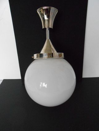 Art Deco Bauhaus - Stil Kugellampe - Aufhängung Chrom Deckenlampe Lampe Looft Bild