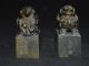 Sammlung Alter 2x Einhorn Siegel Skulpturen,  Bronze,  China Selten Bronze Bild 2