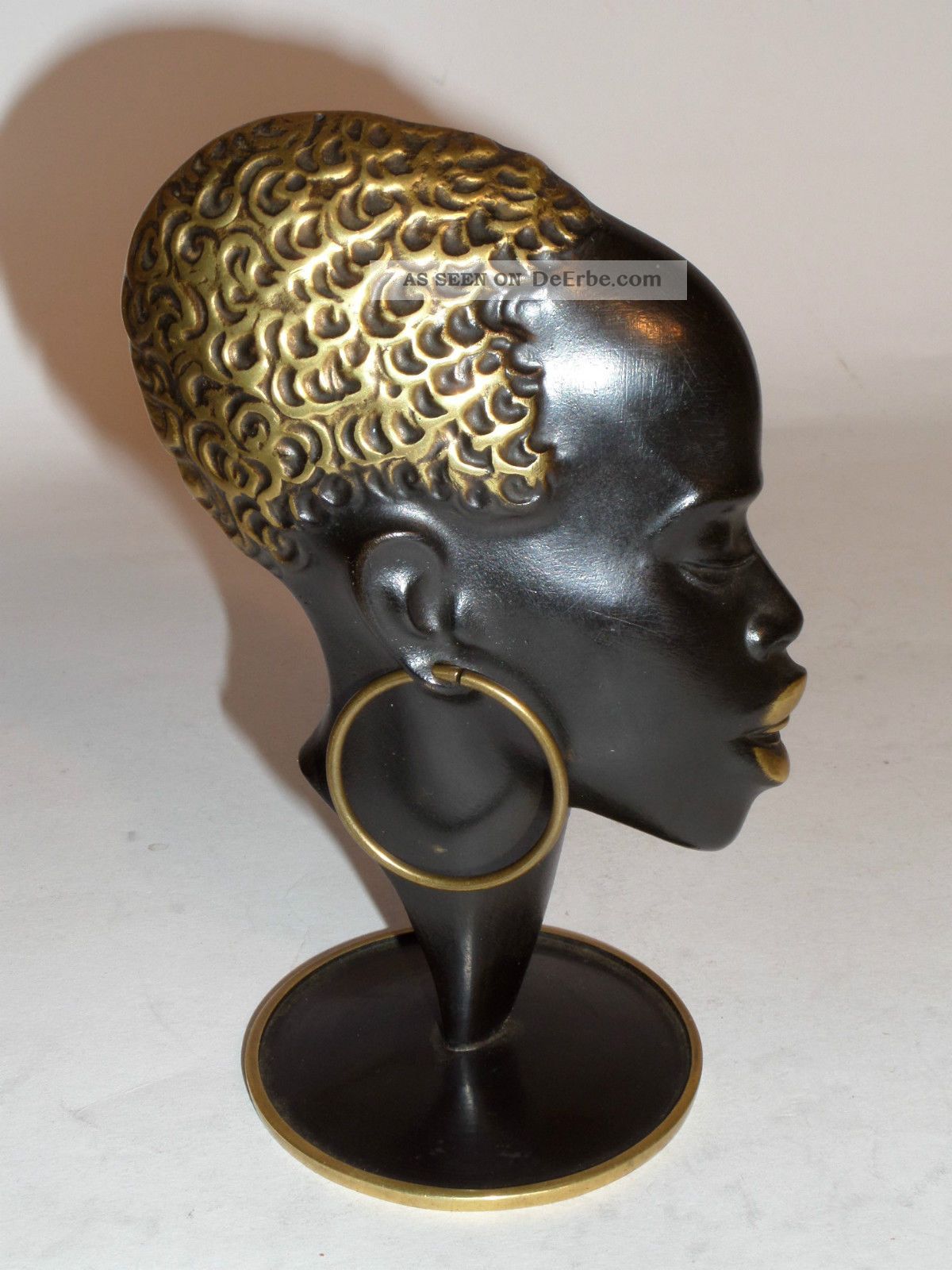 Rr = Richard Rohac,  Bronze Oder Messing,  Afrikanerin H: 15,  3 Cm,  Hagenauer Bronze Bild