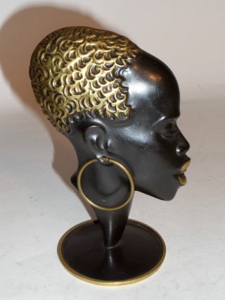 Rr = Richard Rohac,  Bronze Oder Messing,  Afrikanerin H: 15,  3 Cm,  Hagenauer Bild