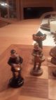 Schachspiel,  Massiv Zinn,  Handgegossen Und Handbemalt Gefertigt nach 1945 Bild 2