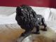 Marmoraschenbecher Mit Bronze - Figur (löwe) Bronze Bild 1