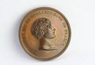 Medaille Bronze Napoleon Louis I.  Roi De Hollande Connu.  De France,  1806 Bild