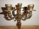 Kerzenständer Kerzenleuchter Kandelaber 5 - Arm Leuchter Messing Shabby Landhaus Gefertigt nach 1945 Bild 2