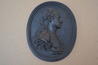 Altes Buderus Ovales Kunstguß Relief Wandbild / Goethe Bild