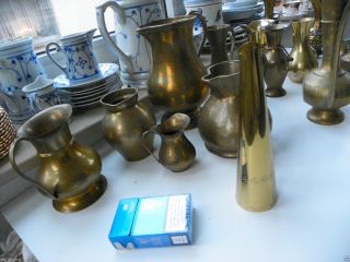Alte Bronze,  Messing Teller,  Kannen,  Glocken,  Tiere,  Schalen,  Autohorn,  Becher,  Öffner Bild