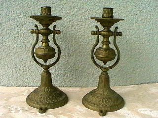 2 Kerzenleuchter Kerzenständer Schiffsleuchter,  Schwenkbar Hohe Ca 25 Cm,  Messing Bild