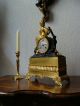 Pendule Kaminuhr Tischuhr Bronze Vergoldet Biedermeier Pastorale Um 1850 Paris ? Antike Originale vor 1950 Bild 2