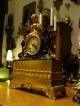 Pendule Kaminuhr Tischuhr Bronze Vergoldet Biedermeier Pastorale Um 1850 Paris ? Antike Originale vor 1950 Bild 3