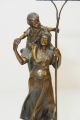 Statue Bronze Ernthelferin Mit Kind Bronzefigur P.  Kamalgen O.  ä.  Marmorsockel Bronze Bild 1