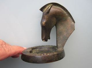Hagenauer Ära: Pferdekopf Mit Aschenbecher,  Bronze Oder Messingguss Bild