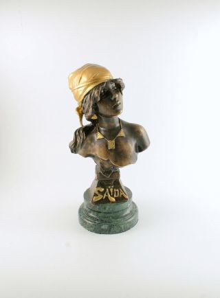 Art Nouveau,  Jugendstil Bronze - Bueste,  E.  Villanis Bild