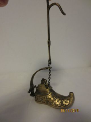 Alte Öllampe,  Messinglampe,  Aladinlampe Vermutl.  Um 1900 Bild