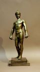Alte Rarität ' Gladiator ' Figur Aus Bronze Auf Holz Sockel 1900-1949 Bild 3