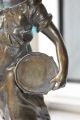Jugendstil,  Bronzeskulptur Mädchen Mit Tambourine Bronze Bild 3
