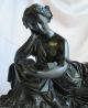 Die Lesende Dichtkunst Bronze Skulptur 9,  7 Kg Ca 1840 Frau Liegend Figur (nr.  51) Bronze Bild 8