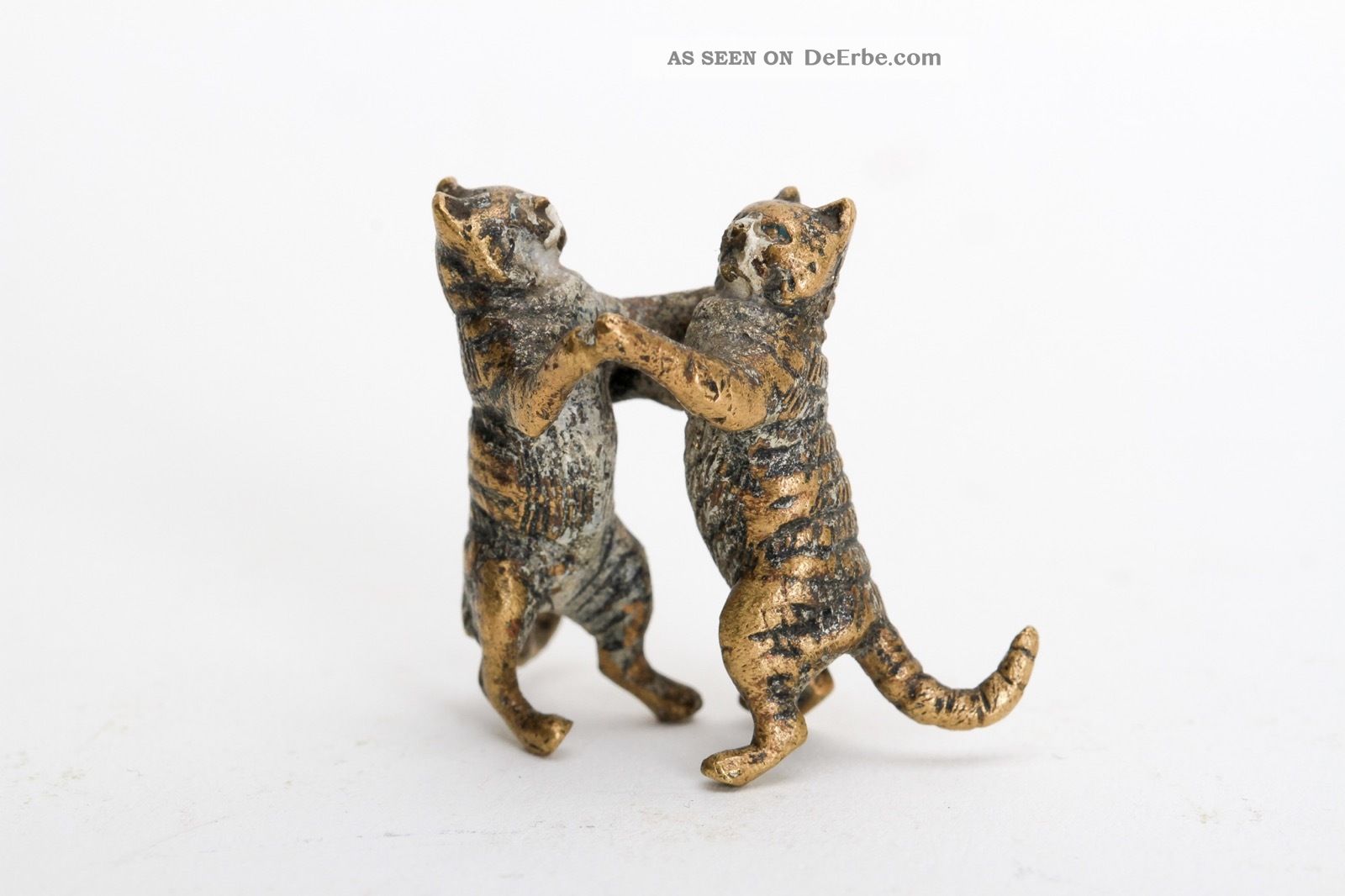 Bronze Miniatur Tanzende Katzen,  Wiener Bronze? Wohl 20.  Jhdt Bronze Bild