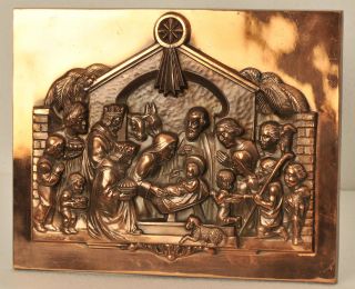 Kupferbild,  Relief,  Jesu Geburt,  Josef,  Maria,  3 Könige Aus Dem Abendland Bild