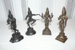 4 Metallfiguren Aus Indien Amritsar Bild