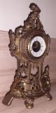 Alte Kaminuhr Tischuhr Uhr Bronze Oder Messing Guss,  Funktioniert Gefertigt nach 1945 Bild 1