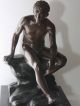 Fonderie Sommer Napoli Figürliche Bronze Sitzender Männerakt Ca.  1890 Signiert Bronze Bild 1