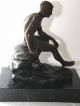 Fonderie Sommer Napoli Figürliche Bronze Sitzender Männerakt Ca.  1890 Signiert Bronze Bild 3