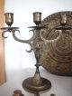 Messing Konvolut Schale / Teller Vase Stövchen Teekanne Kerzenständer Und Mehr Gefertigt nach 1945 Bild 6