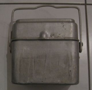 Alter Taschen - Essenträger,  Henkelmann,  Bügeldose,  Essenbehälter,  Aluminium,  1939 Bild