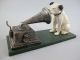 Nipper Der Hund Gusseisen Grammophon Dekoration Hund Plattenspieler Gefertigt nach 1945 Bild 1