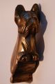 Briard Bronze Skulptur Hund,  Bronzeskuehemals Versilbert Sign.  G.  H.  Lauren Bronze Bild 1