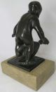 Jakob Ludwig Schmitt Bronze Figur / Skulptur Gänsefänger / Junge Mit Gans 1920 1900-1949 Bild 7