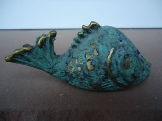 Bildschöner Kleiner Aschenbecher - Fisch - Um 1940 - Wohl Wiener Bronze Bild