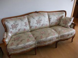 1 Sofa (dreisitzer) Und 2 Sessel Im Stil Des Barock Rokoko Chippendale Chintz Bild