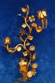 Superschöner Vergoldeter älterer Wandkerzenhalter,  Florentiner A.  Italien Floral Antike Originale vor 1945 Bild 2