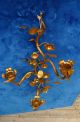 Superschöner Vergoldeter älterer Wandkerzenhalter,  Florentiner A.  Italien Floral Antike Originale vor 1945 Bild 4
