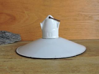 Art Deco Bauhaus Lampe Deckenlampe Emailschirm Porzellan Weiß Loft Industrie Bild