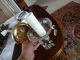 Schöne Wandlampe Mit Kristallbehang Glas Gold Messing Maria Theresia Stil 1armig Gefertigt nach 1945 Bild 1
