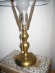 Tischlampe Art Deco Messing Bronze Alt Antik Glasschirm Lampe Leuchte Antike Originale vor 1945 Bild 3