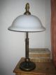 Schöne Tischlampe Art Deco Messing Bronze Alt Antik Glassch.  Lampe Leuchte Antike Originale vor 1945 Bild 3