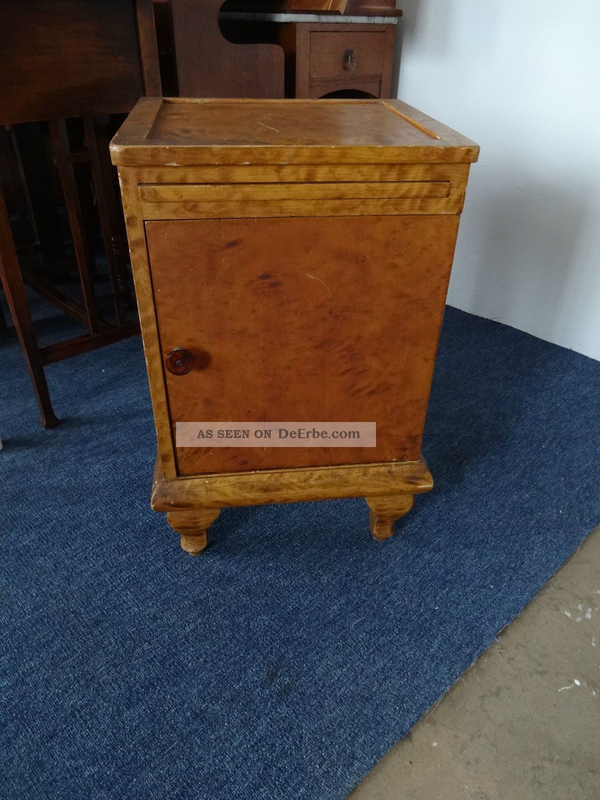 Nachttisch Nachtschrank Kommode Mit Auszug Ca.  1930 Art Deco Ansehen Antike Originale vor 1945 Bild