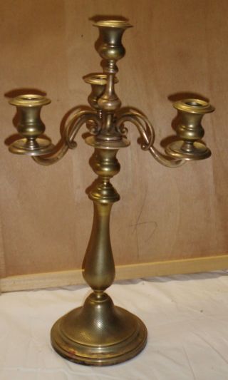Massiver Seltener Kerzenhalter 4 - Armig Im Jugendstil Bronze Höhe 50cm Bild