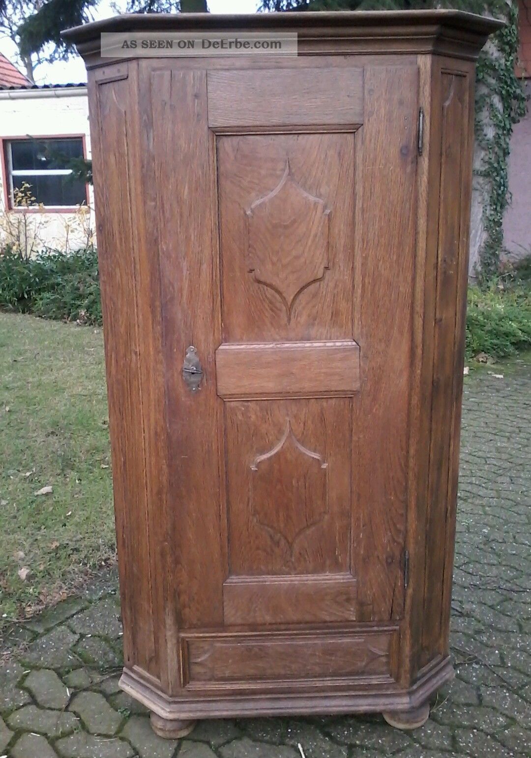 Alter eckschrank eiche massiv schrank