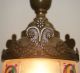 Rarität Um 1920 Art Deco Nouveau Lampe Deckenlampe Pendelleuchte Messing Glas Antike Originale vor 1945 Bild 6
