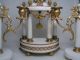 4 Säulen - Pendule Kaminuhrset Portaluhr Marmor Um 1880 Hochzeituhr Antike Originale vor 1950 Bild 5