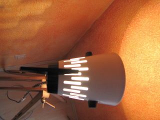 Tripod Stehlampe Galgen Lampe Strahler Bauhaus Loft Vintage Art Deco Holzstativ Bild